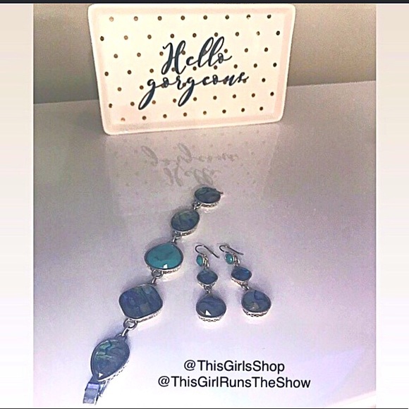 SALE🖤 Raw Stone Collection Bracelet/Earrings Set Bundle - Picture 4 of 4